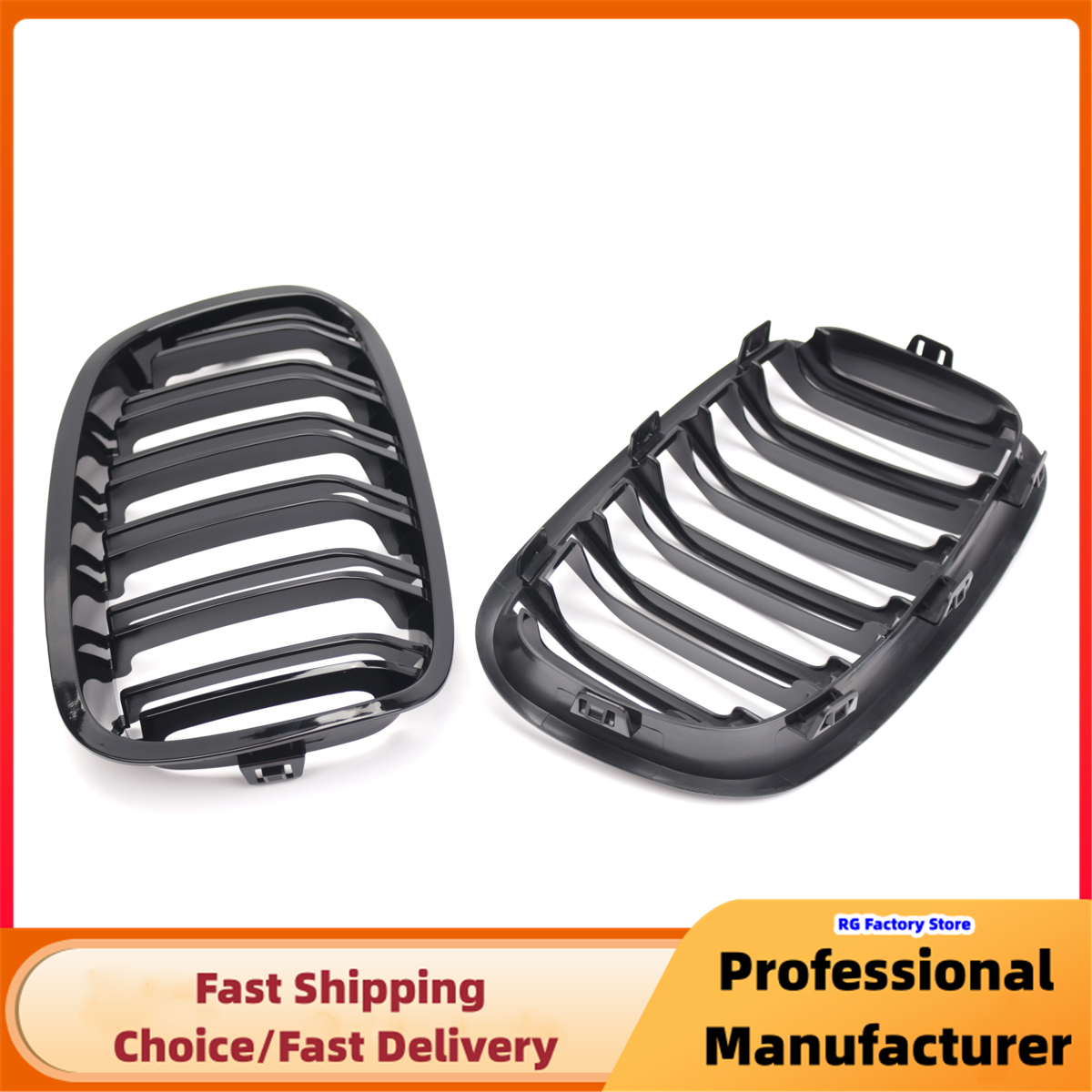 Grade de rim para para-choque dianteiro, preto brilhante, para bmw série 1 f20 f21 2011 2012 2013 2014, substituição de grelhas de corrida de slat duplo