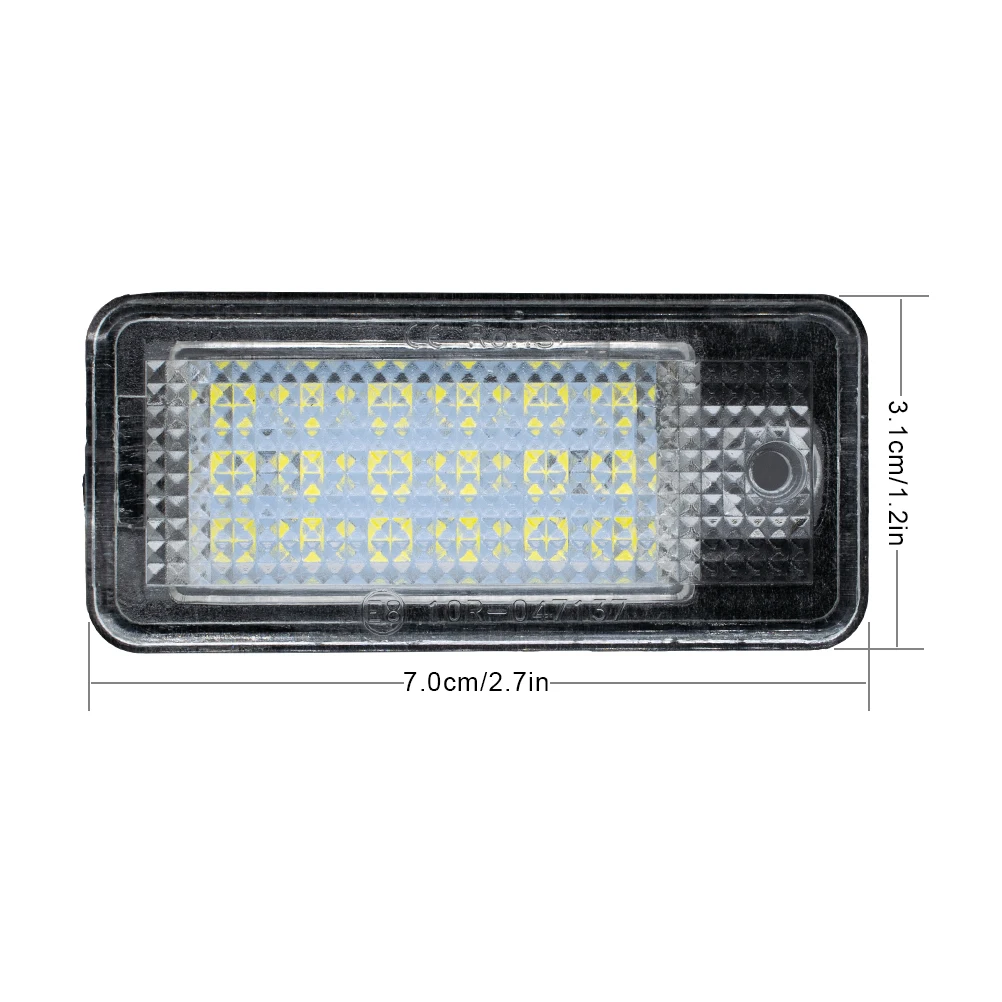 Luz LED trasera para matrícula para Audi A3 S3 8P A4 S4 B6 B7 A6 C6 S6 A8 S8 Q7 RS4 RS6 Plus Avant Quattro Auto lámpara luz 2 piezas