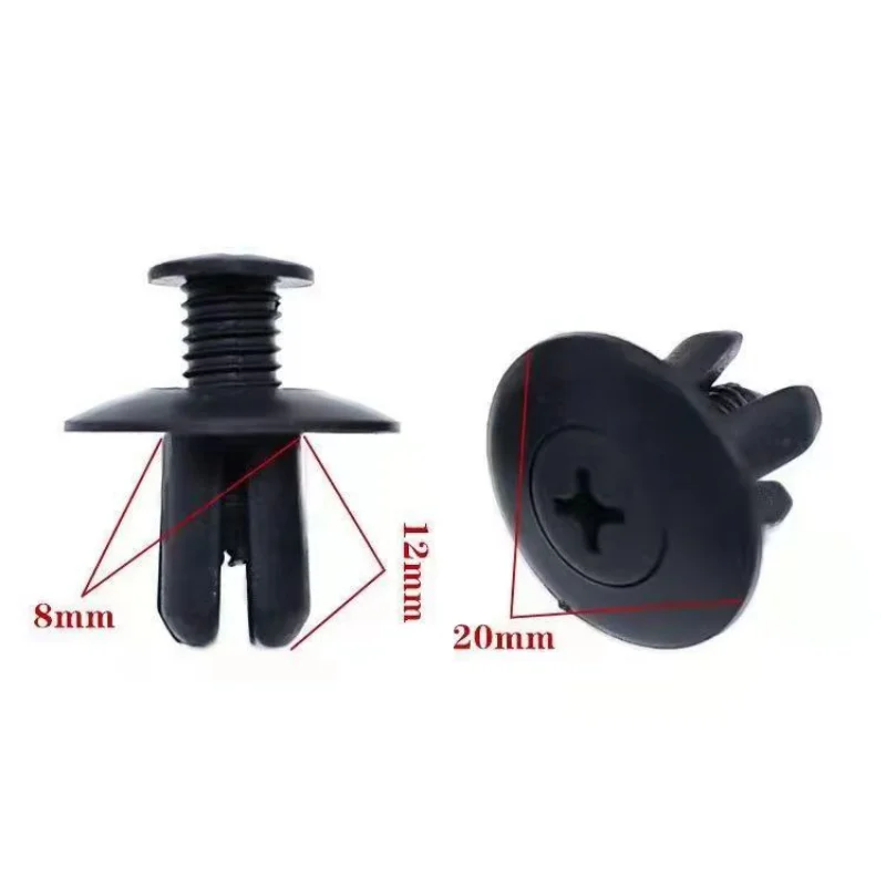 10/30/50/100 個ユニバーサル車のバンパーフェンダー 8 ミリメートル穴プラスチックリベットファスナーネジ車のファスナークリップ日産トヨタフォーカス起亜