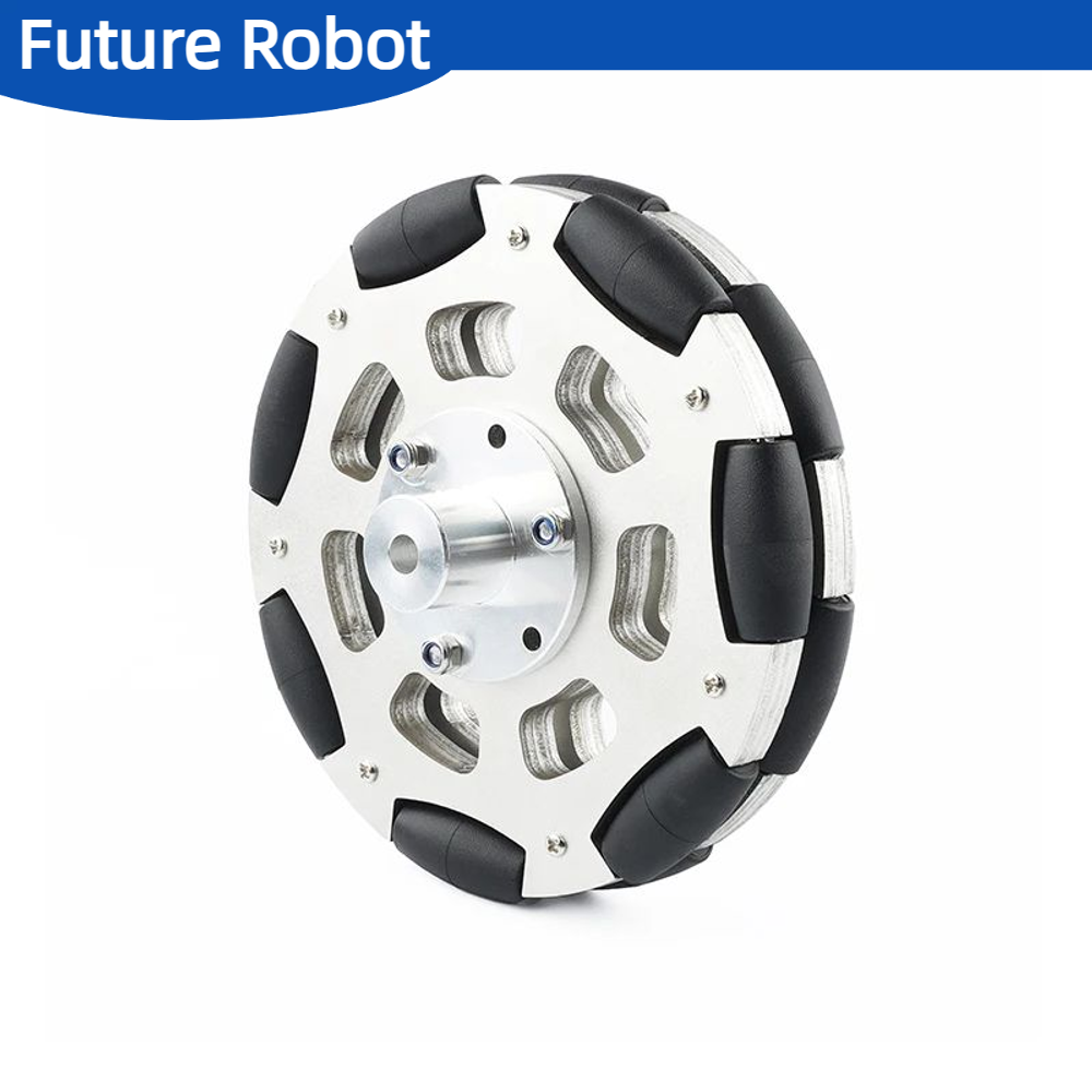 58 ミリメートル 82 ミリメートルアルミ合金オムニホイール 12 キロ 15 キロ負荷プラスチックまたは金属ホイール ROS プログラマブルプラットフォーム全方向性スポーツホイール