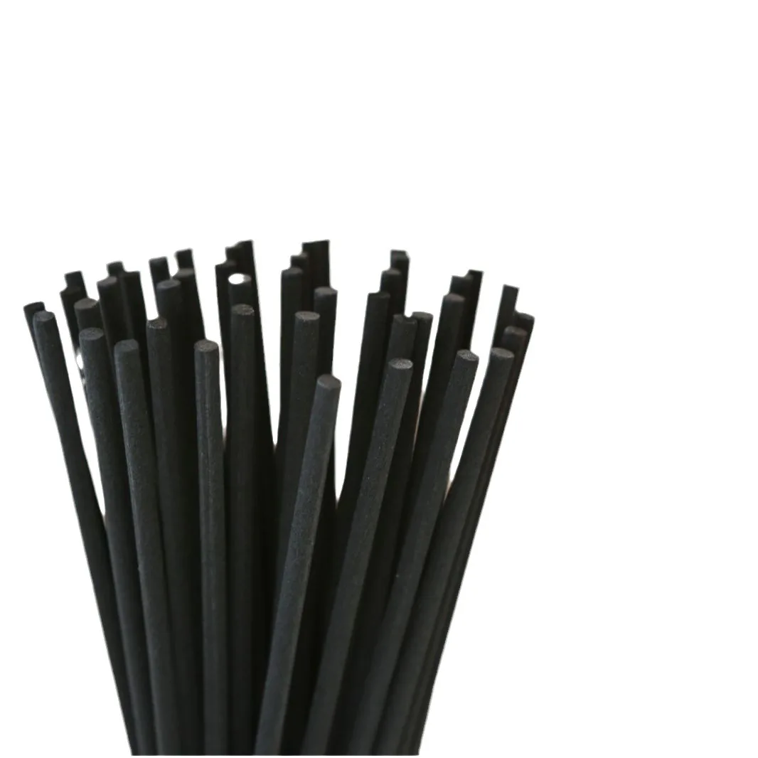 100 Pcs/Pack 3mm*20cm Diffuser Sticks , Fragrance Refill Black Fibre Reed Thick Aromatherapy Diffuser Sticks for Diffuser Oils