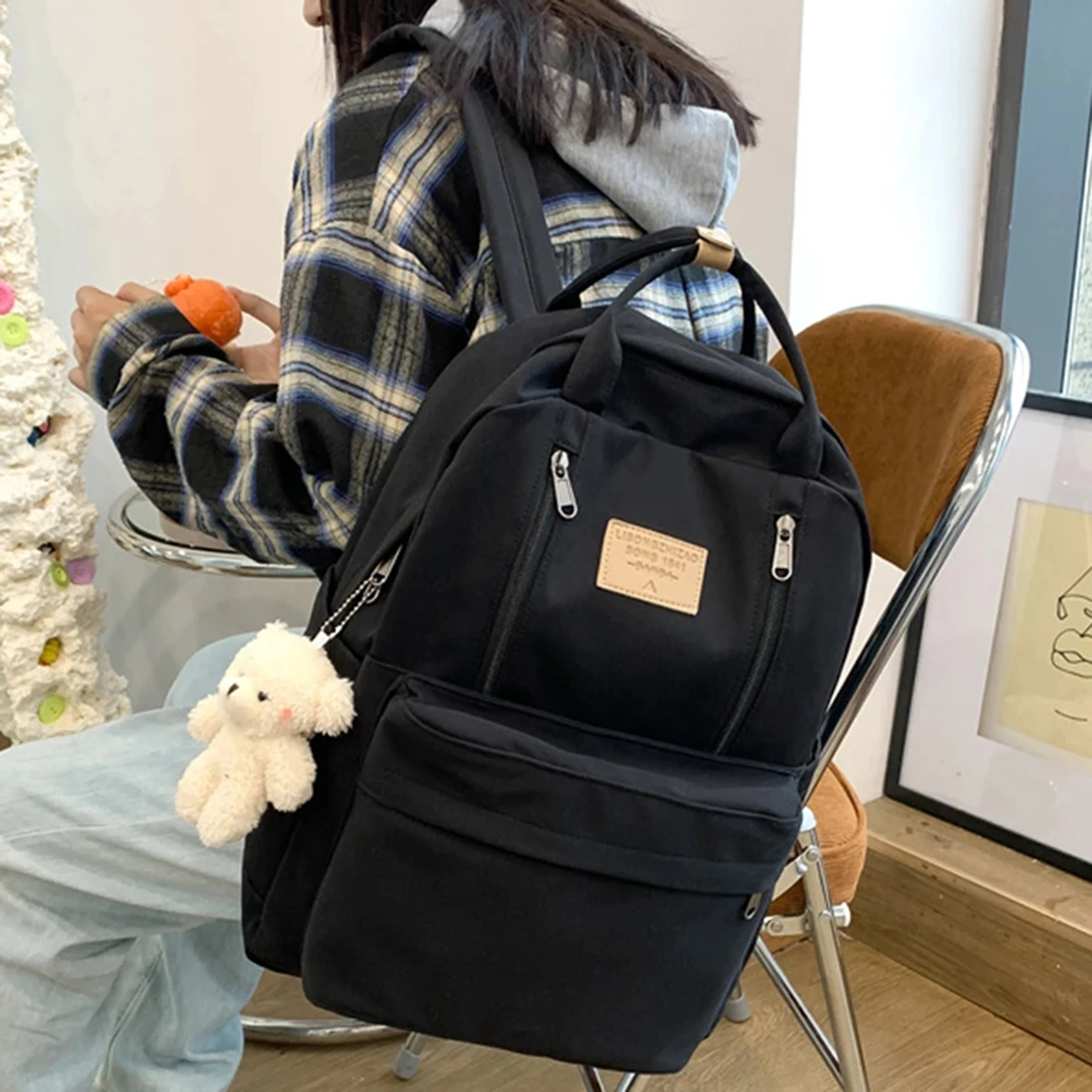 Diehe-10代の女の子のための防水バックパック、女性の学校のショルダーバッグ、女性のための砂のバックパック、高品質、若者