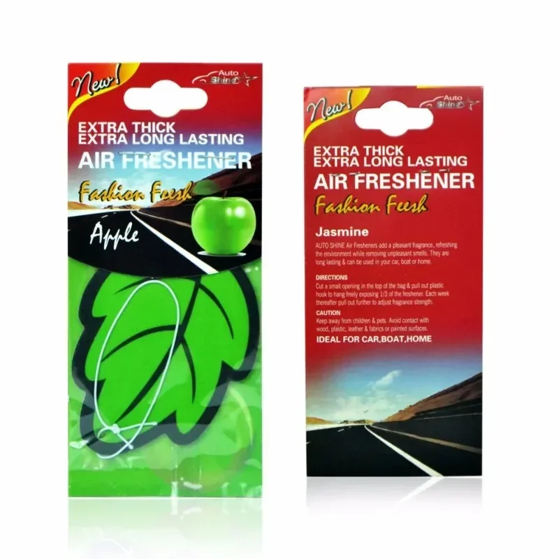 6PCScar อุปกรณ์ตกแต่งภายใน Car Air Freshener กระดาษชาหอมธรรมชาติแขวนอัตโนมัติน้ําหอมวานิลลาน้ําหอม Leaf Shape