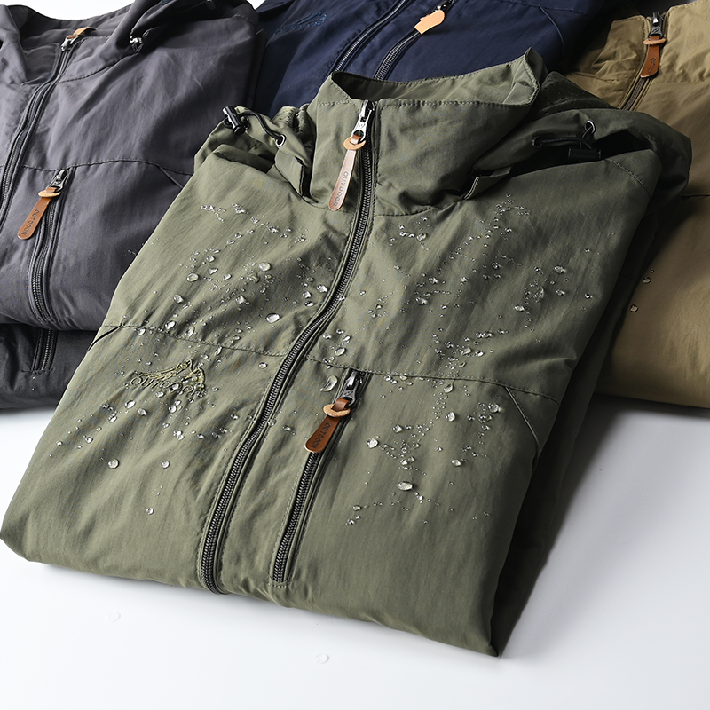 Giacca a vento da uomo giacca tattica impermeabile cappotto con cappuccio da esterno sport militare taglia europea S-5XL arrampicata sul campo capispalla sottile