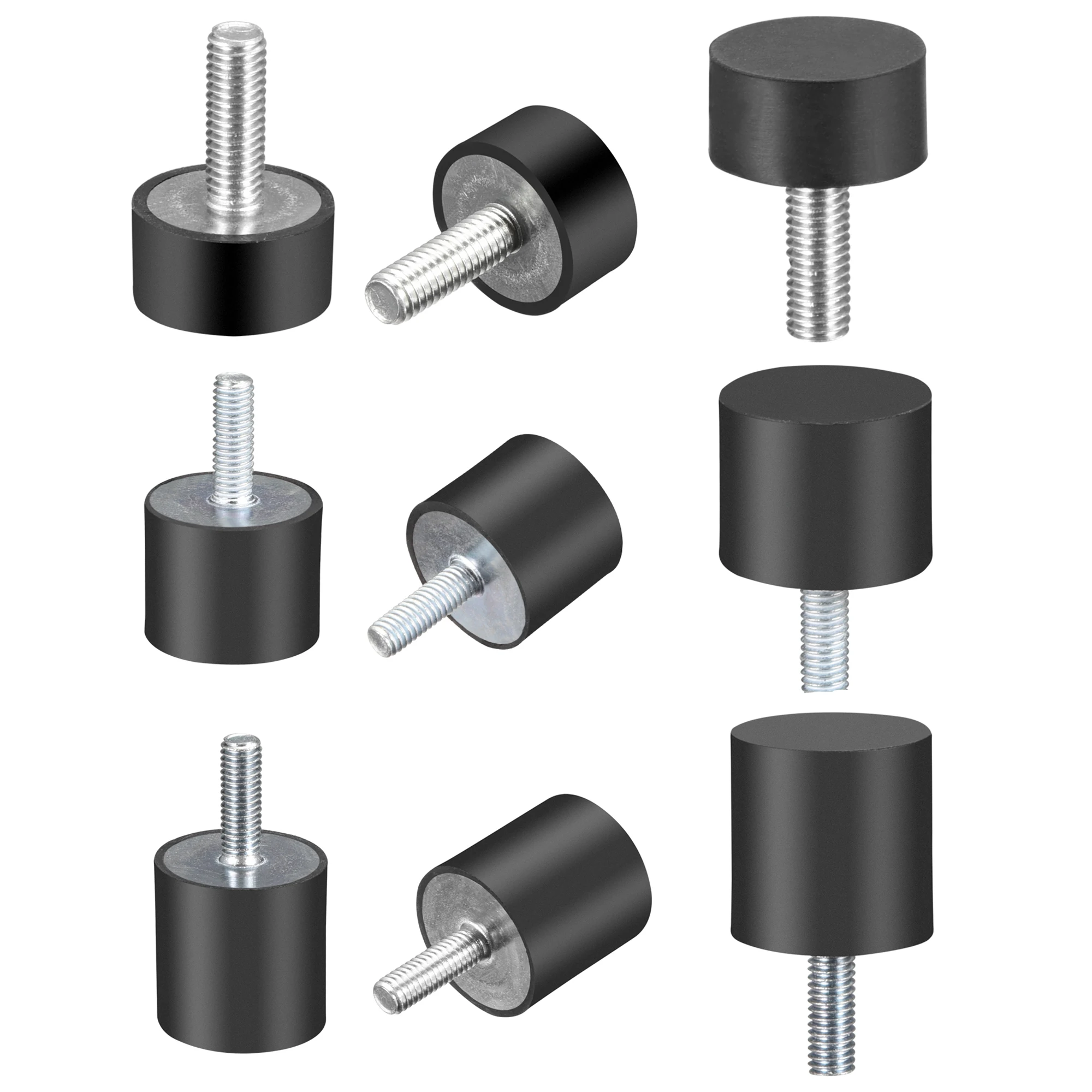 Soportes de goma M4 M6 M8, aislador de bobina antivibración de Metal, tipo amortiguador VE, aislador de vibración de goma para bombas de agua, 2 uds.