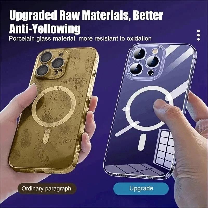 New Anti Drop For iPhone 15 14 13 12 11 Pro Max PC Material Non yellowing Magnetic Charging Anti slip Ultra thin Protective Case