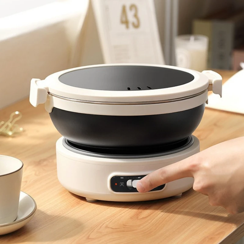 220V  Electric Cooking Pot Portable Multi Cooker Dormitory Travel Folded Rice Cooker Split Hot Pot Electrical Capabilities