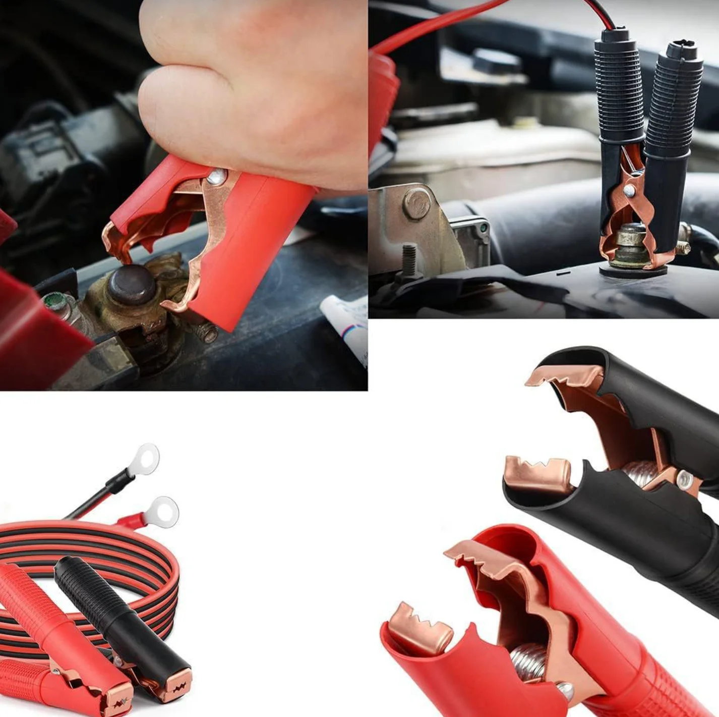 30A Fuse Battery Alligator Clip For Car Extension Cord Quick-Release Adapter Disconnect For Car Motorcycle Battery Clamp Cable
