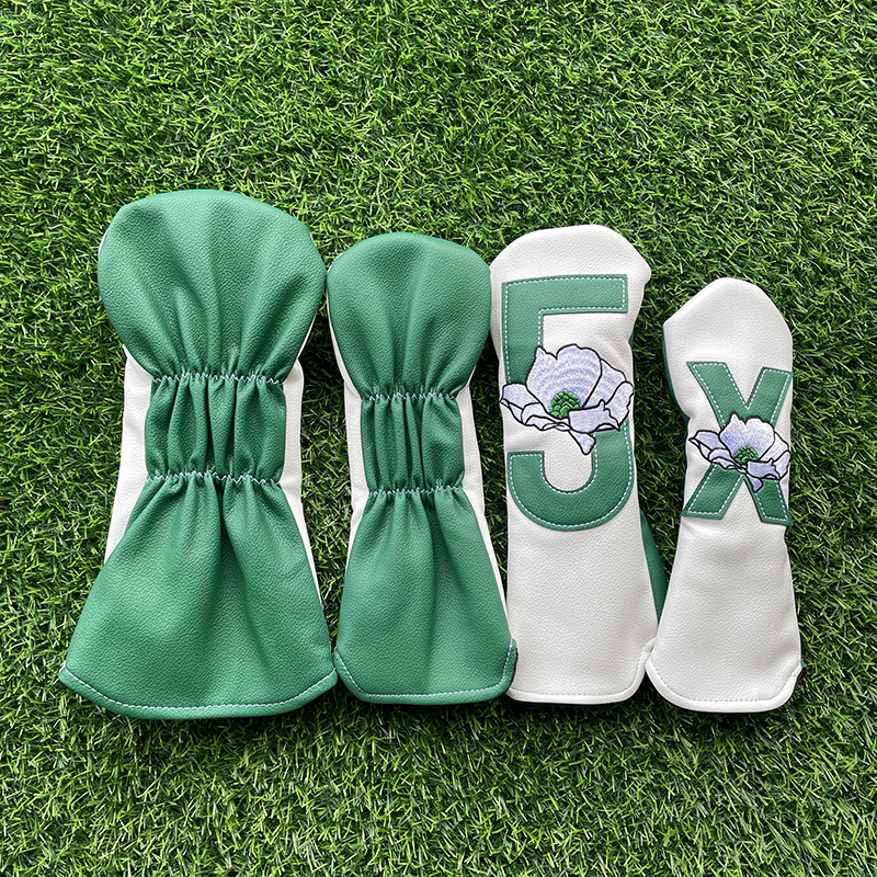 Cubiertas de cabeza de madera con números para palos de Golf, cubiertas de cabeza de Putter de alta calidad, cuero PU, conductor, Fairway, maderas, #1, #3, #5