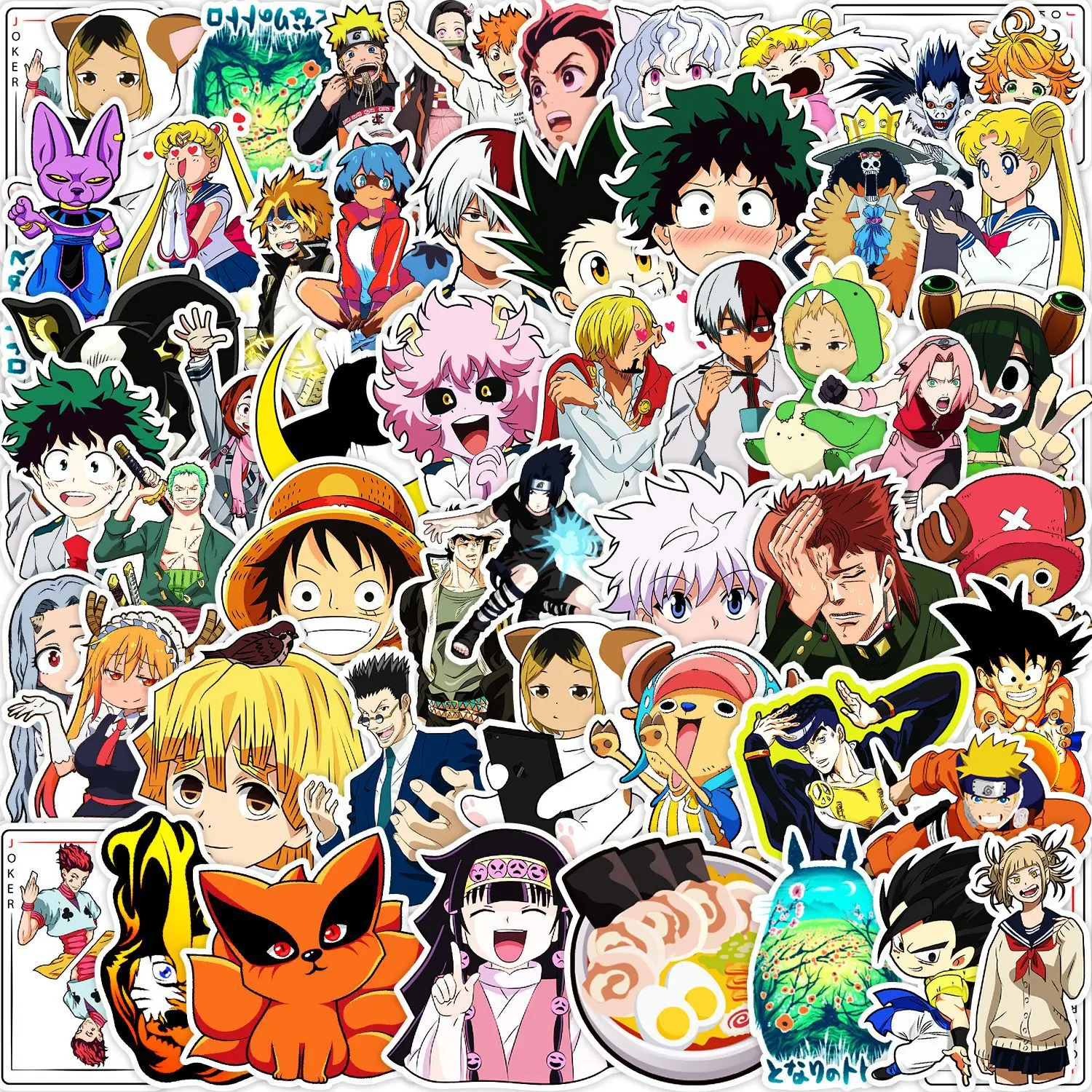 50 Uds. De compilaciones de Manga, pegatinas de grafiti de dibujos animados, maleta, portátil, pegatina impermeable, decoración