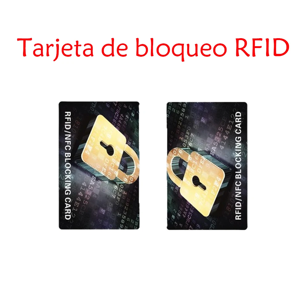 Tarjeta de bloqueo RFID, bloqueo de señal NFC, tarjeta de crédito de débito de seguridad, Protector de pasaporte, juego de bloqueo, etiqueta de llave inteligente, ficha