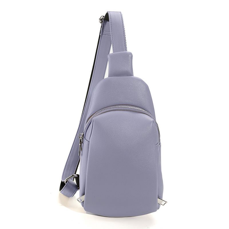 Bolsa de Peito de Couro PU Multifuncional para Homens e Mulheres, Impermeável, Sport Sling Bagpack, Mochila de Viagem, Novo Design