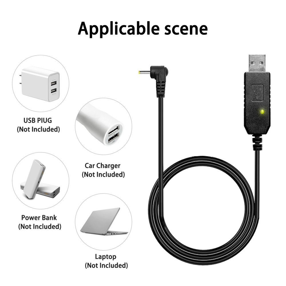Cáp sạc USB 2.5mm có đèn báo hiệu cho Baofeng Walkie Talkie UV-5R UV-82 BL-5L pin dung lượng cao cho Radio 2 chiều