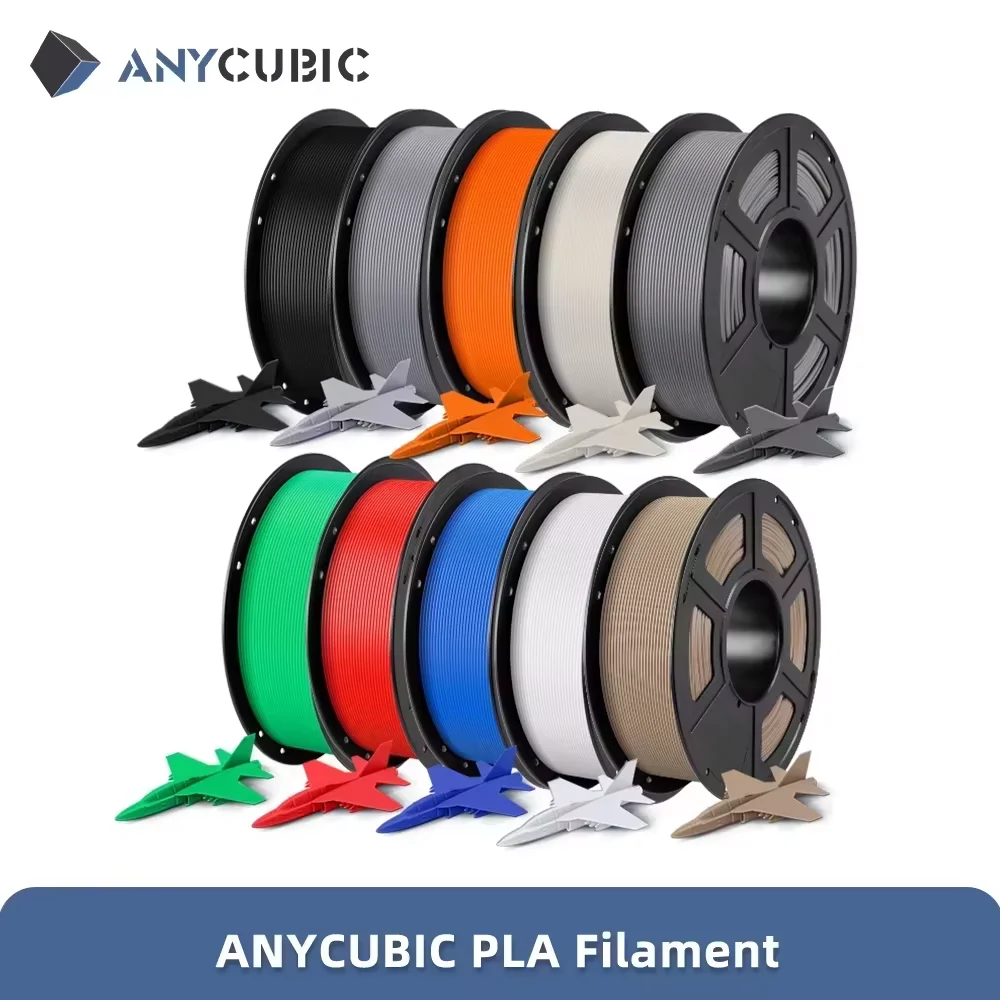 ANYCUBIC-impresora 3D PLA, filamento Multicolor, 1,75mm, 1 kg/rollo, Material consumible de goma plástica para impresora 3D FDM Kobra