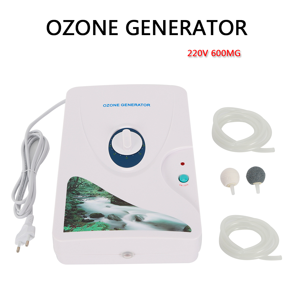 Gerador de ozônio portátil 600 mg/h - Sistema multiuso de desinfecção e frescor do ar, limpador de ozônio 220V