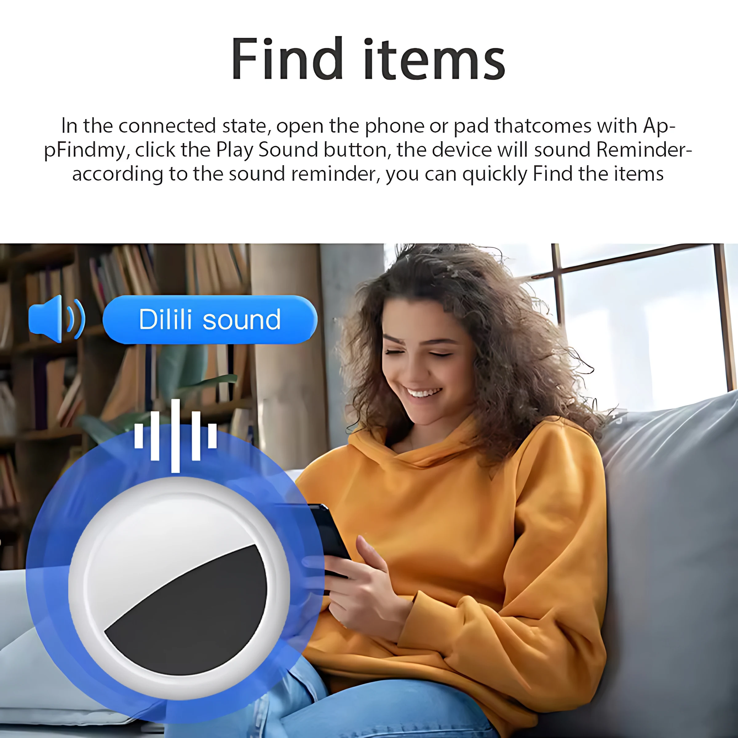 Rastreador inteligente Mini GPS antipérdida, localización de sonido, alarma de recordatorio msg para llaves, billeteras, niños, mascotas, seguimiento de aplicaciones en iOS y Android 2026