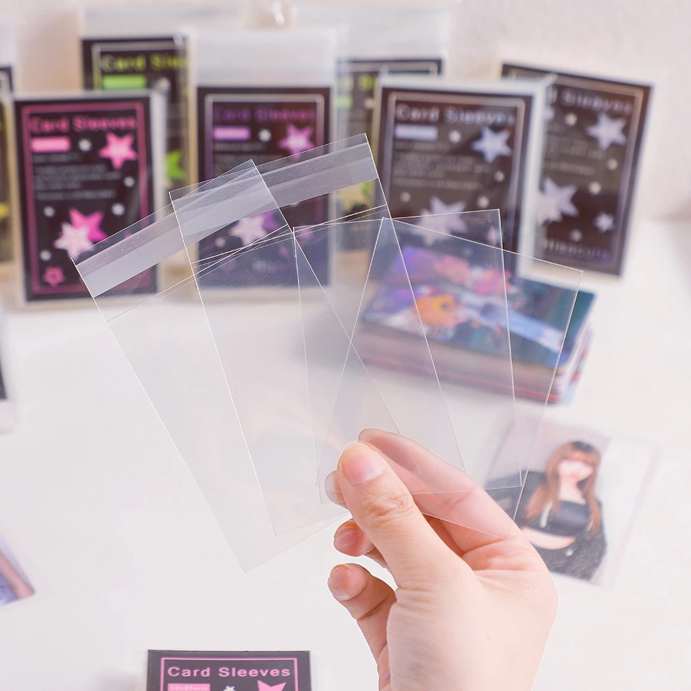 50 ~ 100 ชิ้น KPOP Photocard แขน Pack - PVC - Cool Clear Toploaders - Sealable Non-Sealable ผู้ถือบัตร - 58*89 มม. และ 66*91 มม.