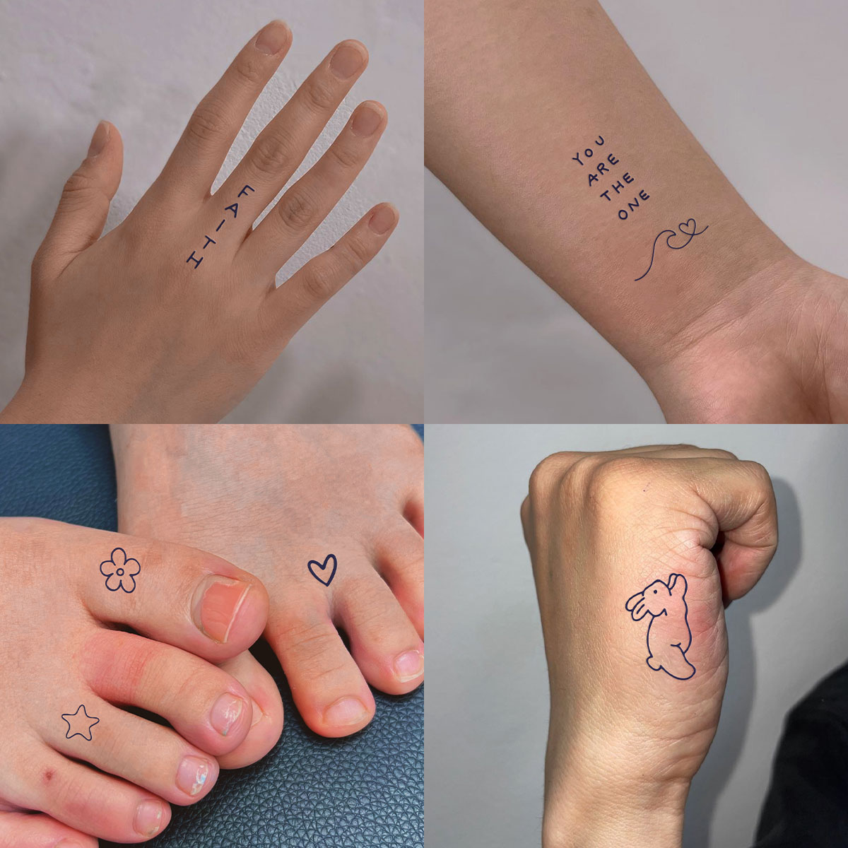 Pegatinas con patrón de animales para niñas, 6 piezas, tatuaje de dibujos animados semipermanente, pegatinas impermeables, accesorios de fiesta