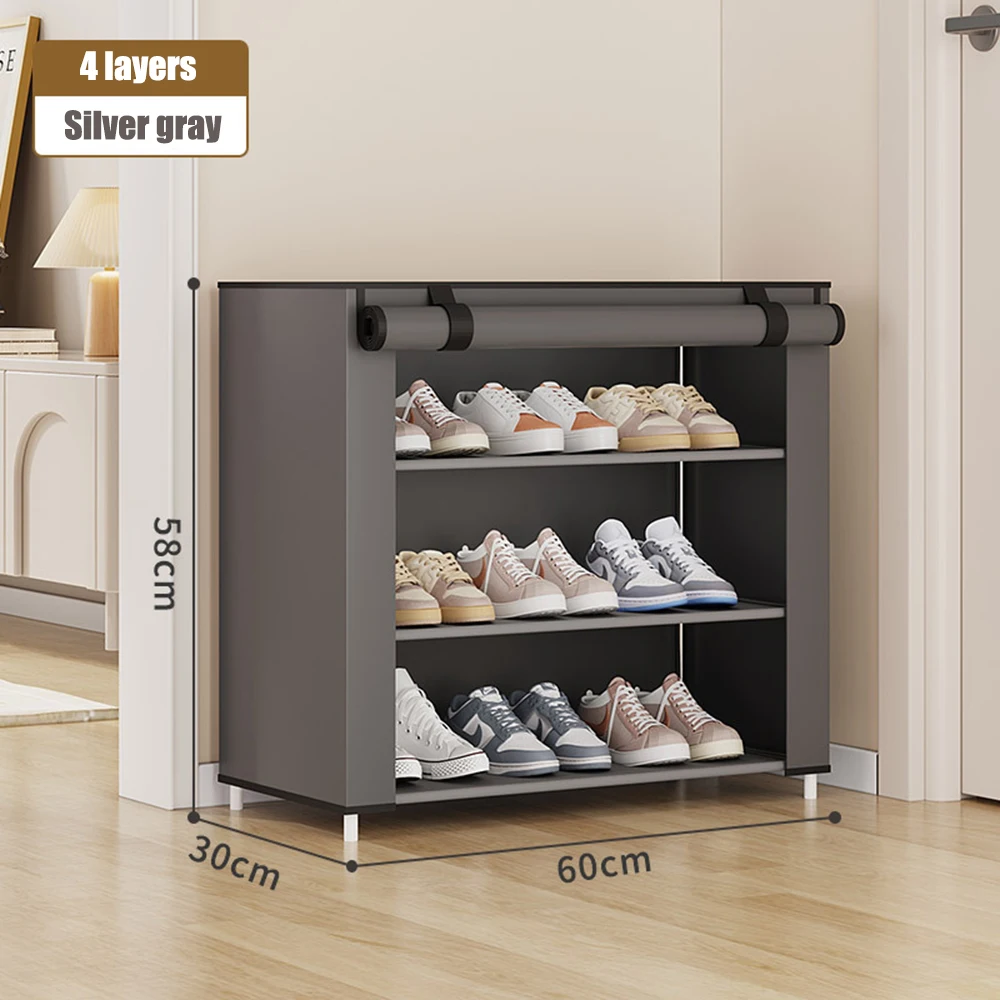 Shoe Cabinet Dustproof Fabric Organizer Multilayer Shoe Rack Nonwovens Household Simple Storage Economic Type Shoe Rack Cabinet