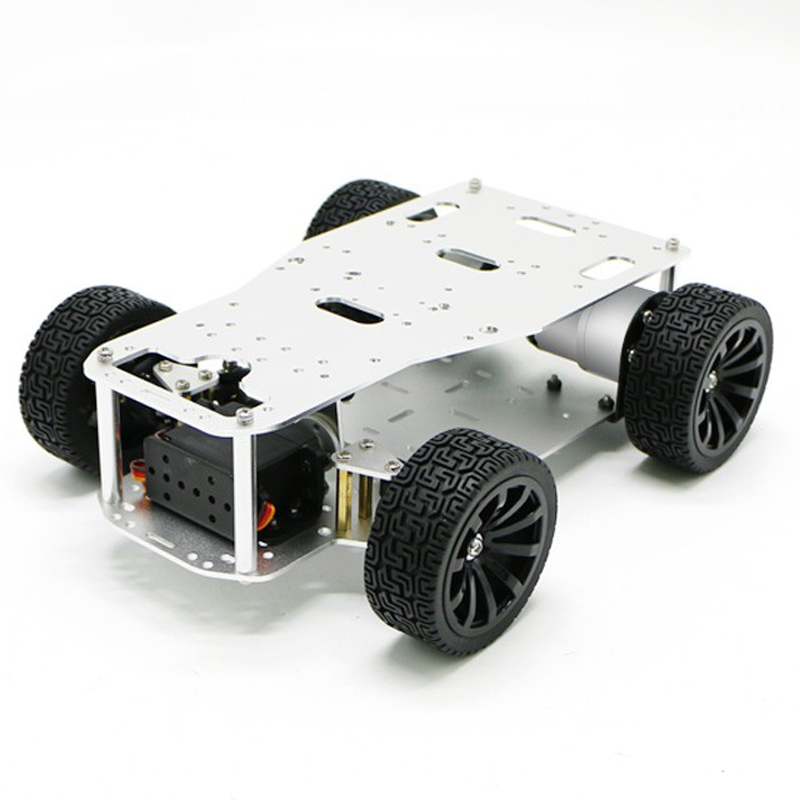 DIY Smart Ackerman Auto mit 12V Encoder Motor Vorderrad lenk motor Doppel motorantrieb für Arduino Roboter Ausbildung