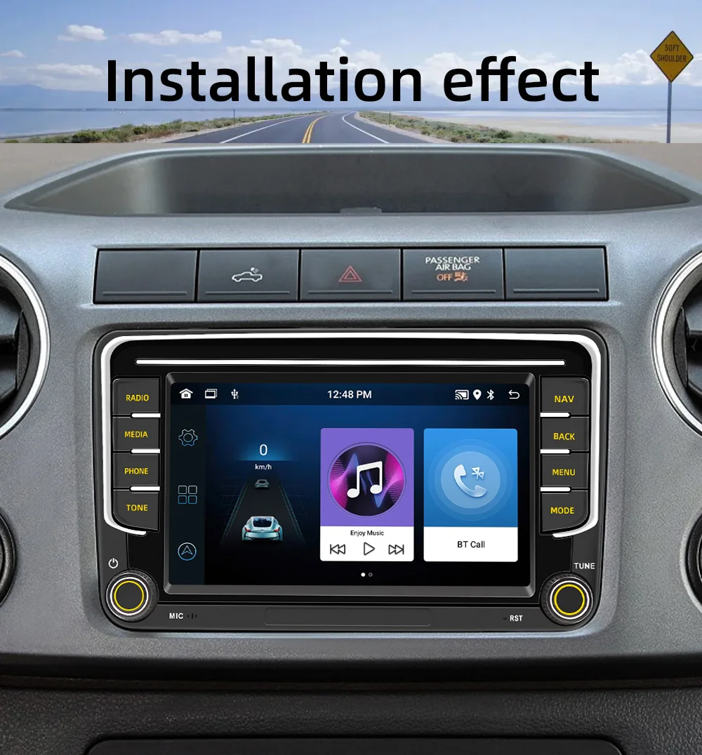 BQCC 7" Android 13 Octa Core Car Player Mirrorlink Carplay WIFI GRS For Volkswagen VW CC Passat B7 Polo Golf 5 6 Jetta mk5 mk6
