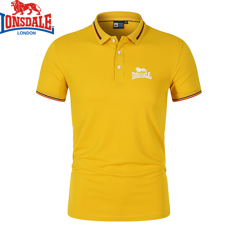 LONSDALE-Polo Brodé à Manches Courtes pour Homme, Haut Décontracté, de Haute Qualité, Nouvelle Collection Été