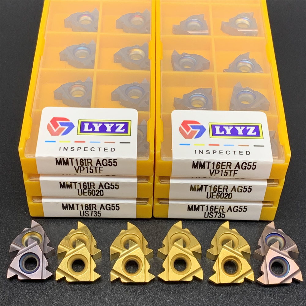 10 шт. твердосплавная вставка MMT11ER 11IR 16ER 16IR AG60 AG55 VP15TF UE6020 US735 режущий инструмент внутренний MMT22ER MMT22IR