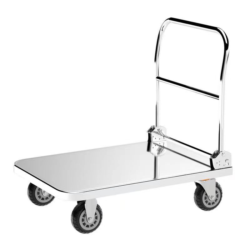 Stainless steel trolley trolley trolley flat trolley stainless steel trolley flat trailer