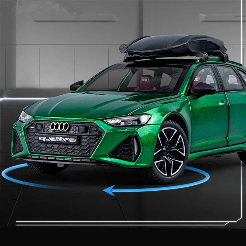 1/24 アウディ RS6 アバントステーションワゴン合金車モデルダイキャストメタルおもちゃの車車モデルシミュレーション音と光子供のおもちゃのギフト