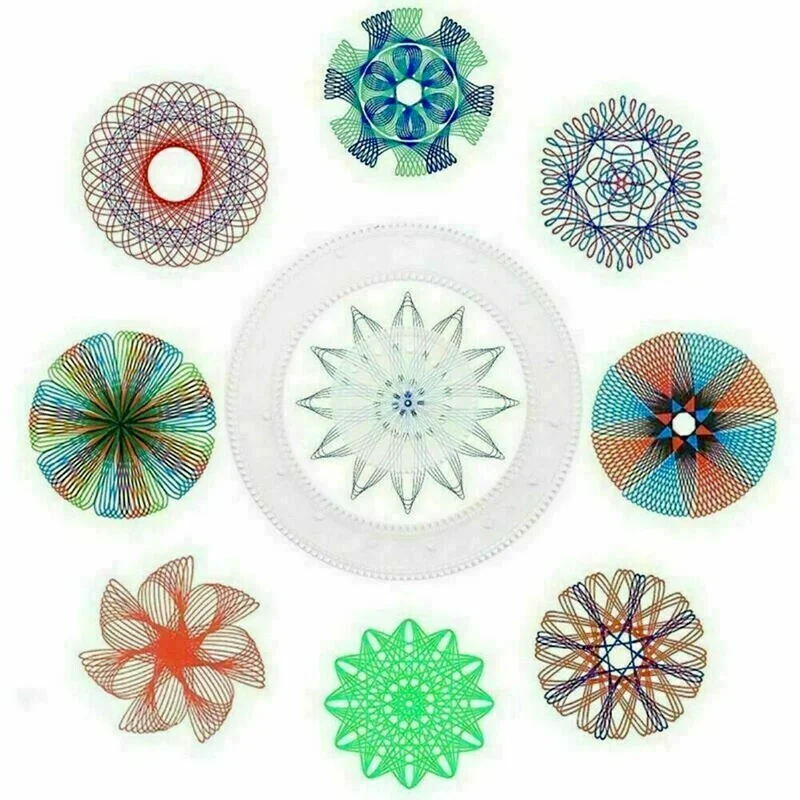 27 Pcs Tin Draw 드로잉 아트 오리지널 Spirograph 디자인 세트 공예 어린이 장난감 만들기