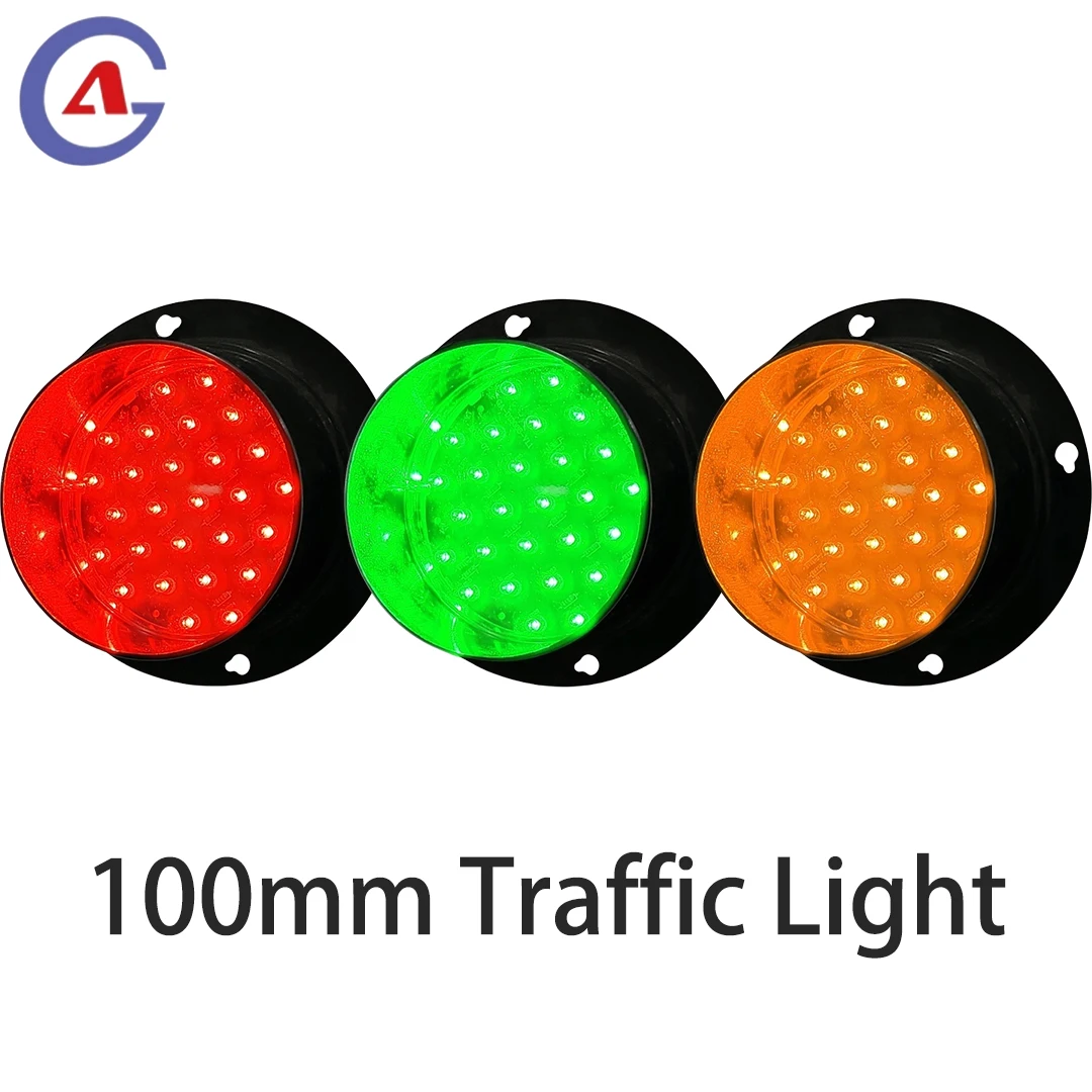 LED Red Yellow Green Light Traffic Light Lamp LED Signal Module PC Housing, DC 12V, 100mm,IP65 Waterproof Rating