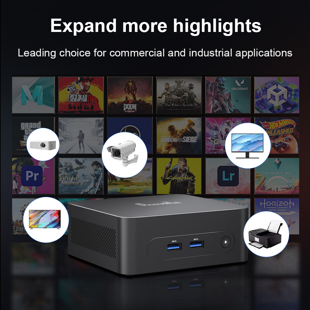 Ninkear M2 PLUS Mini PC Mini komputer Intel 5205U do 1,9 GHz 8 GB DDR4 256 GB SSD Windows 11 Komputer stacjonarny Mini komputer stacjonarny