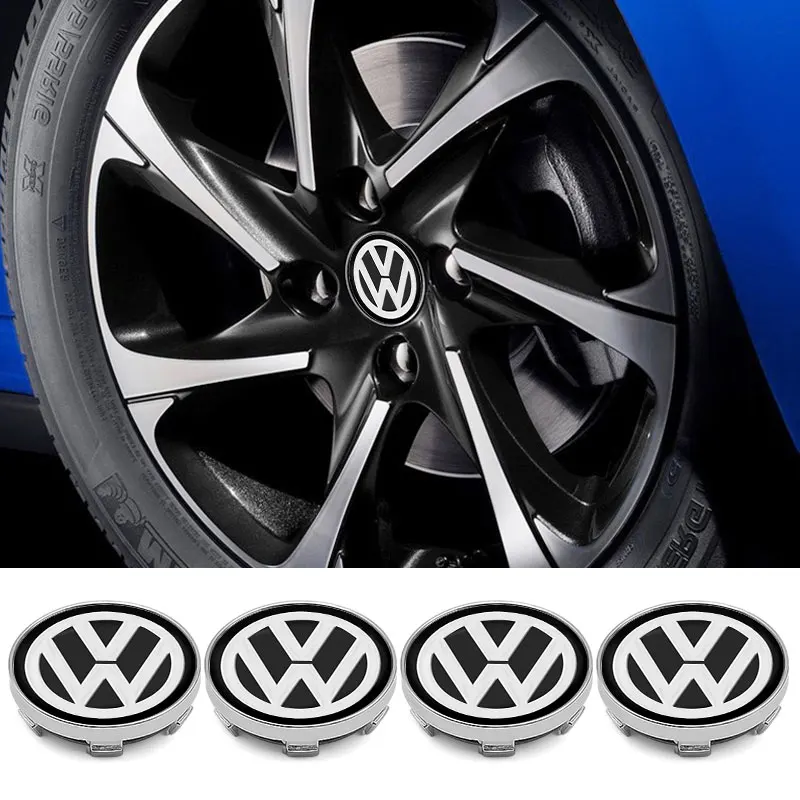 4pcs 56/60mm Wheel Center Cap Logo Hub Cover Badge Emblem car Accessories For Volkswagen Tiguan VW GTI TOURAN PASSAT GOLF POLO