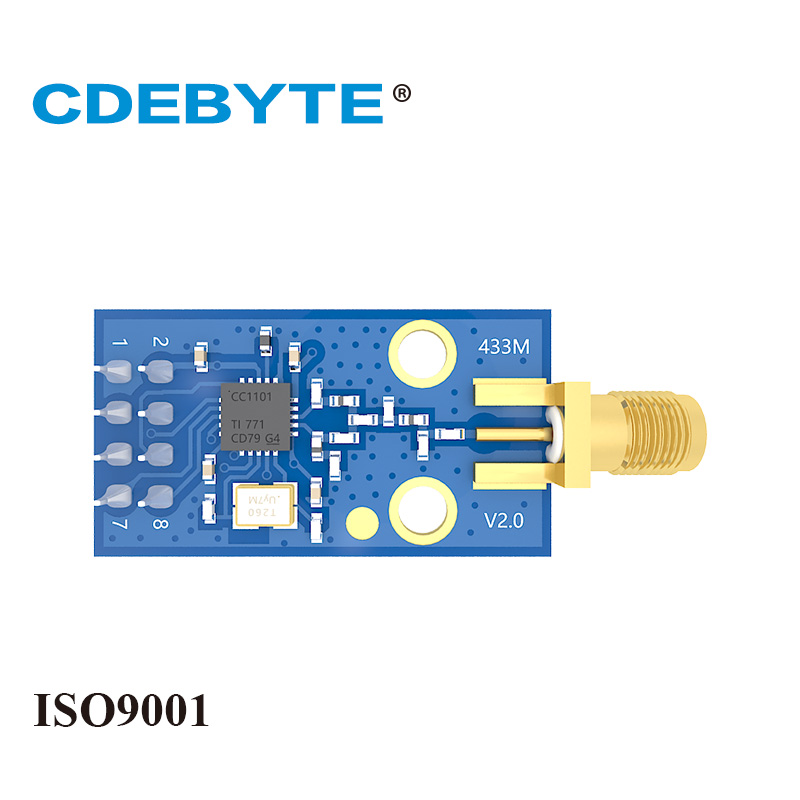 CC1101 RF-Modul E07-M1101D-SMA 433 MHz 10 dBm SPI SMD Wireless Transceiver DIP SMA-K Antennensender und Empfänger CDEBYTE