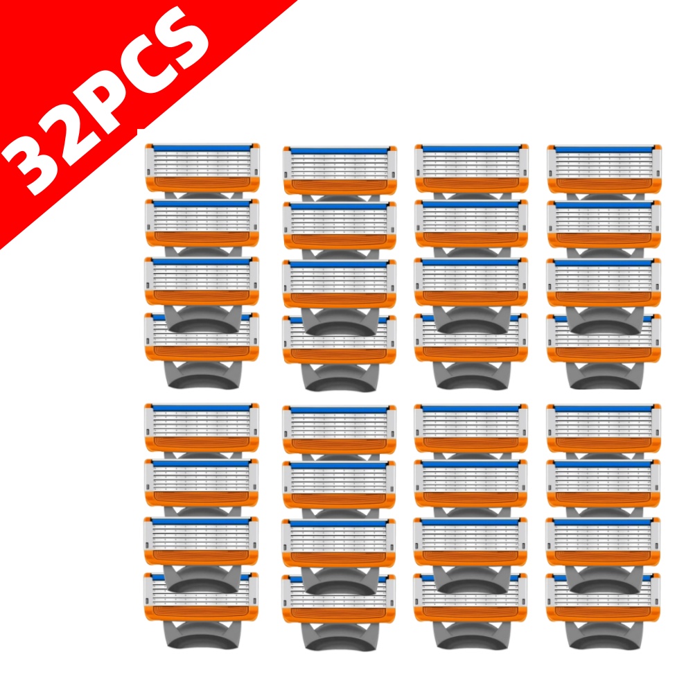 High Quality 5 Layers Manual Shaver Razor With 4 Replaceable Heads Blade Brand universal Handle & Head