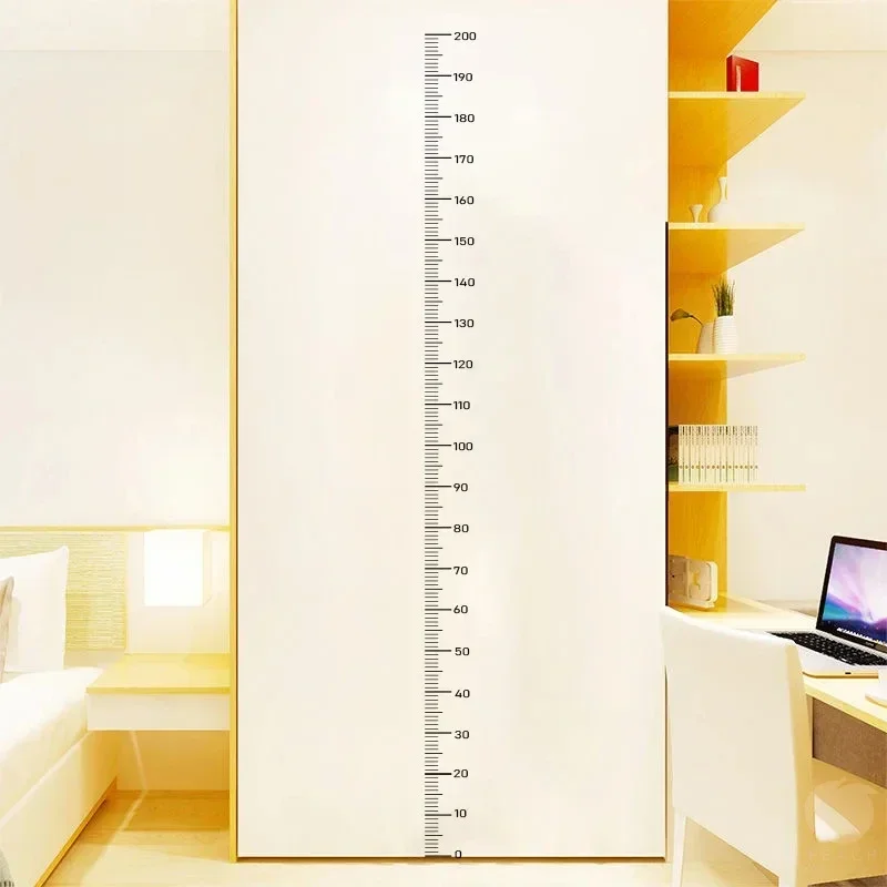 1 pegatina de altura de 0-200cm, pegatina para sala de estar, dormitorio, altura autoadhesiva impermeable para pared de dormitorio