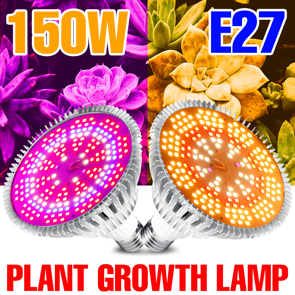 Bombilla LED E27 para cultivo E14, lámpara de espectro completo para plantas, semillas de flores de interior, luces de cultivo hidropónico para caja de crecimiento de vegetales