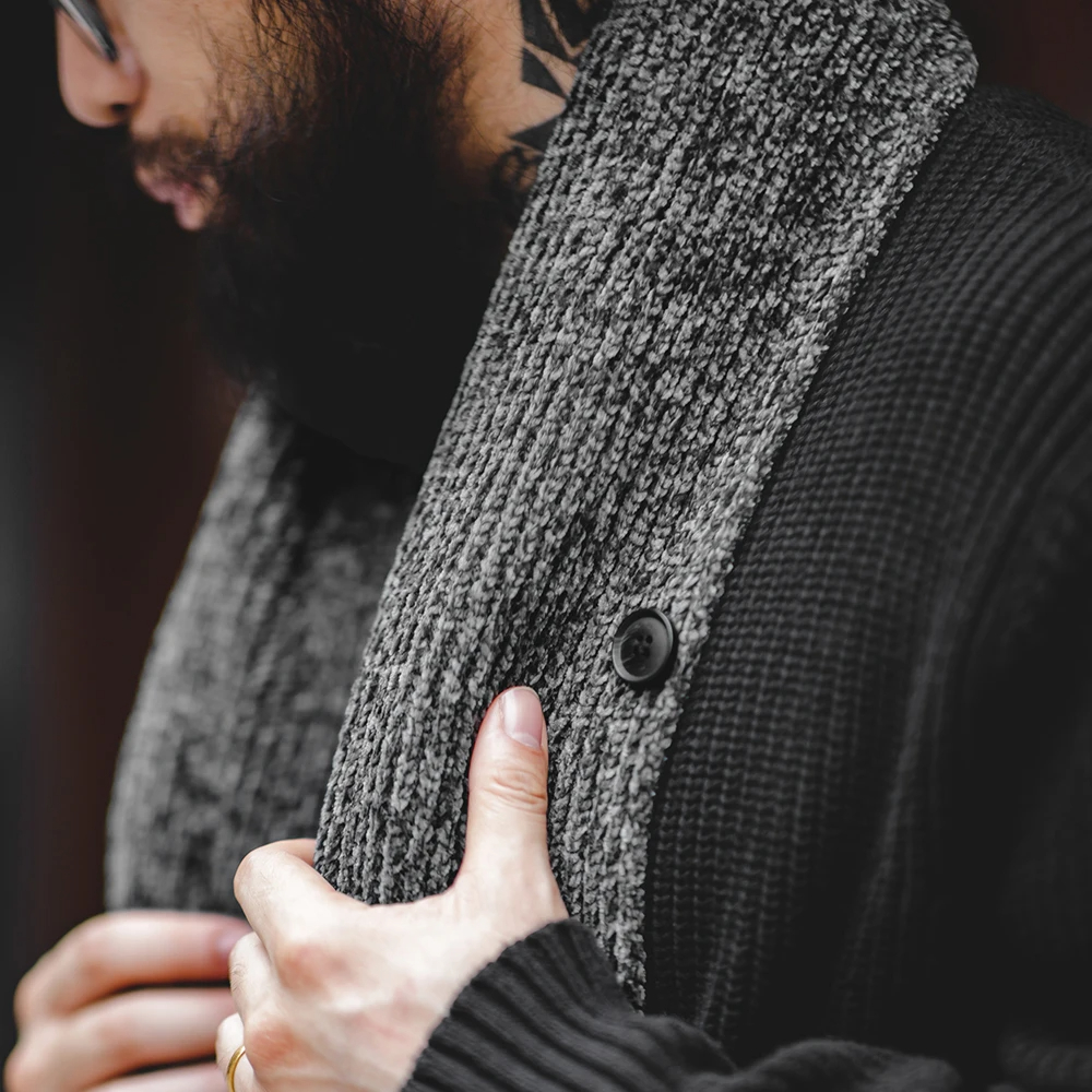 Maden Chenille Multifunctionele Gebreide Sjaal Casual Grijs Warm Vest Heren 2023 Herfst Winter Designer Sjaals Merk Vest