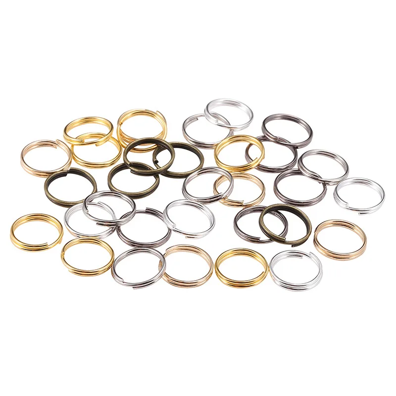 ジュエリー作り用のオープンジャンプリング,ダブルループ,スプリットリング,コネクタ用品,4mm, 5mm, 6mm, 8mm, 200ピース/ロット