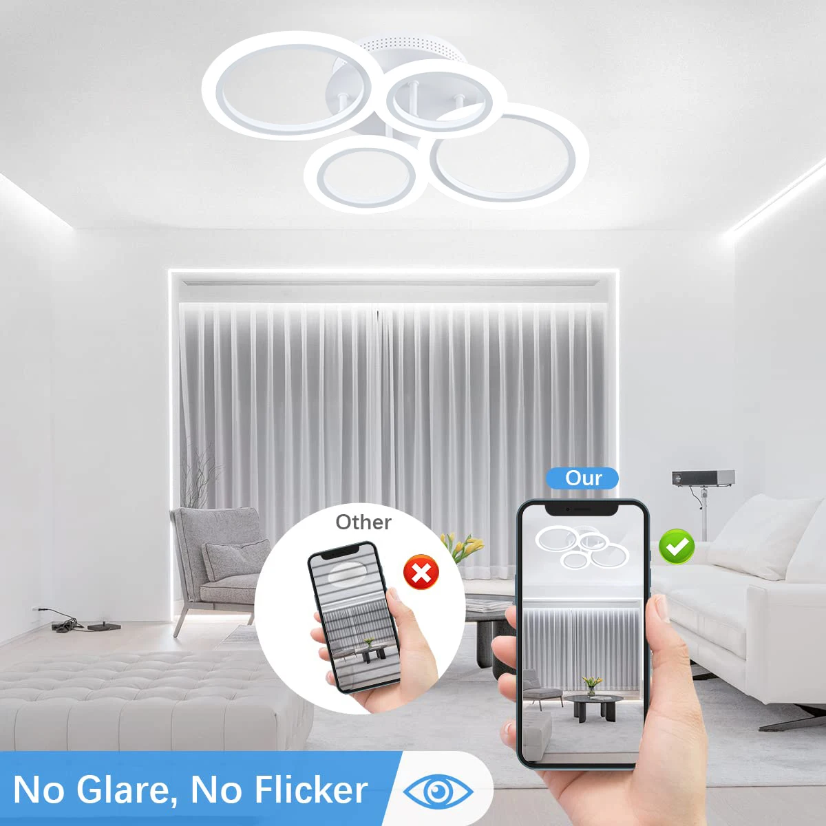 Plafoniera a Led in acrilico lampadario ad anello Pendats luci lampada dimmerabile telecomando apparecchio di illuminazione per interni camera da letto soggiorno