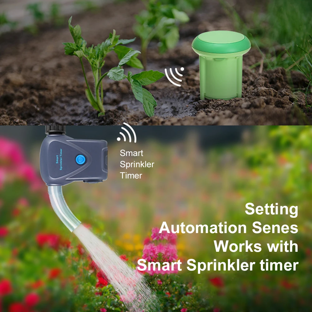 Tuya Zigbee อัจฉริยะเครื่องวัดความชื้นในดินอุณหภูมิและความชื้น Plant Monitor เครื่องตรวจจับสวนปลูกสําหรับ Google Alexa