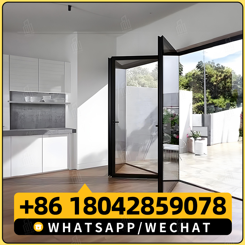 Porta dobrável doméstica de PVC estilo simples para varanda e banheiro