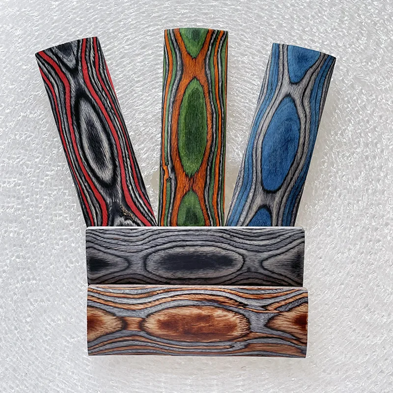 1 stück DIY Messer Griffe Herstellung Material Holz Rohlinge Farbe Holz Griff Teile Griffe Schleuder Griff Patch Material