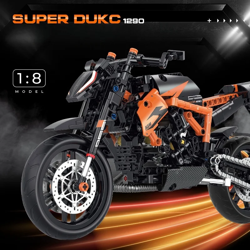 Techniczne MOC cegły budowlane Model motocykla kreatywny zestaw do budowania zabawki montażowe prezent edukacyjny dla dzieci chłopcy dziewczęta