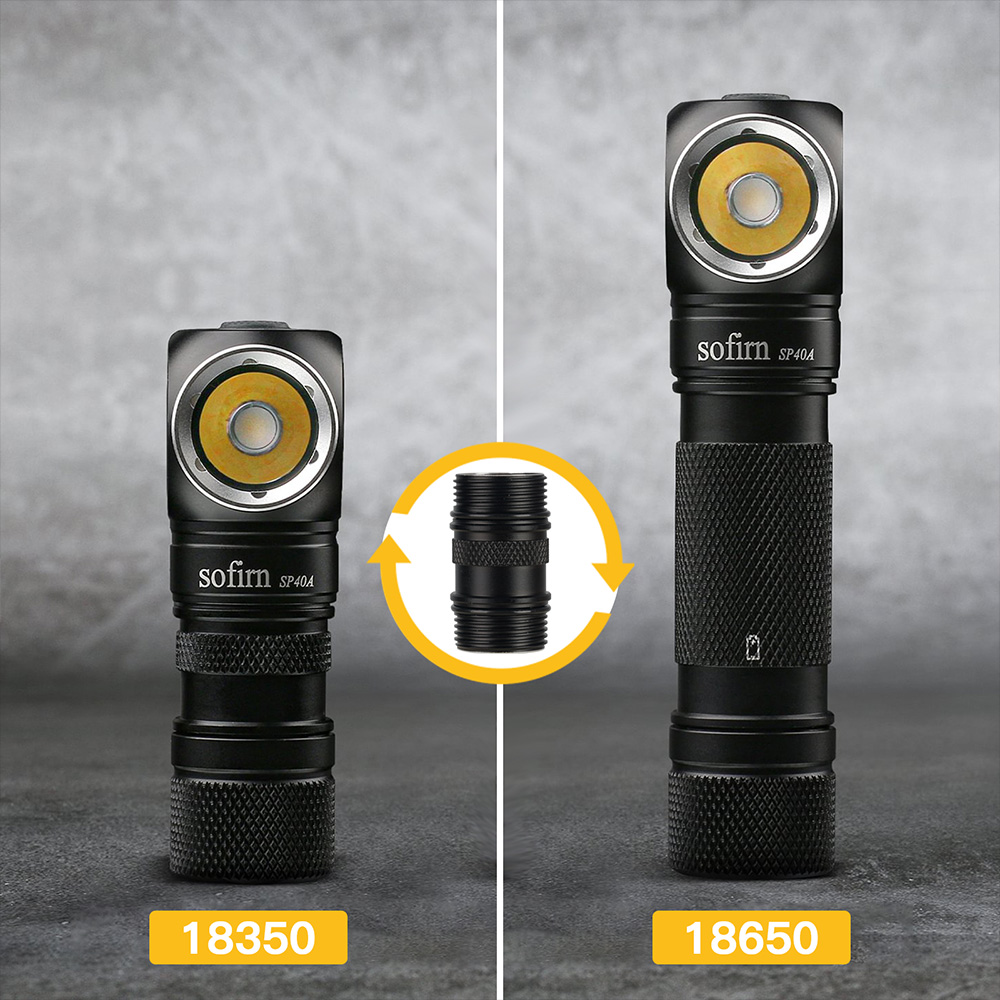 Sofirn SP40A TIR óptica lente faro TN-3535 LED 18650 USB recargable lámpara de cabeza 1200lm antorcha con tapa trasera magnética