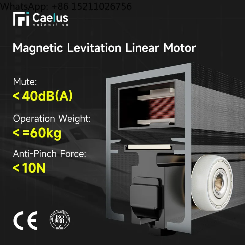 Novo design moderno mudo maglev sensor automático deslizante pátio tela sistema de porta operador porta fechamento automático