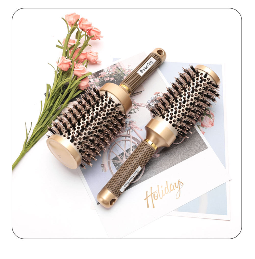 Pro salão de cabeleireiro pente feminino curling escova de cabelo cilíndrica escovas de cabeleireiro barbearia ferramenta estilo acessórios ferramentas
