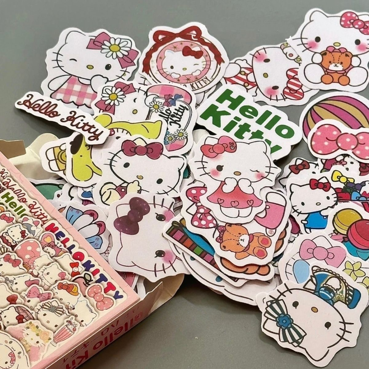 60 pçs/caixa kawaii anime sanrio adesivos olá kitty kuromi cinnamoroll pochacco adesivos diy papelaria bonito dos desenhos animados adesivo presente