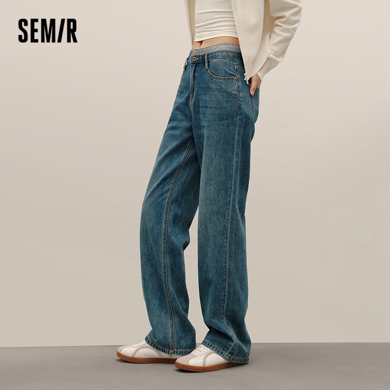 Semir 2023 กางเกงยีนส์ผู้หญิงฤดูใบไม้ร่วงใหม่กางเกงขากว้างเอวสูงกางเกงทุกการแข่งขันสําหรับผู้หญิง