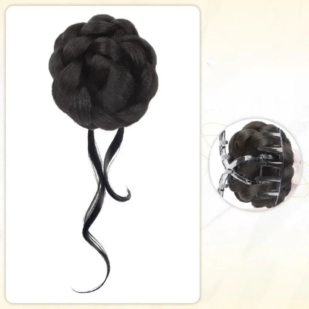 Synthetische elegante Prinzessin Blütenknospe Kugelkopf Perückenpaket Retro Mode Braut Perücke Haarknoten